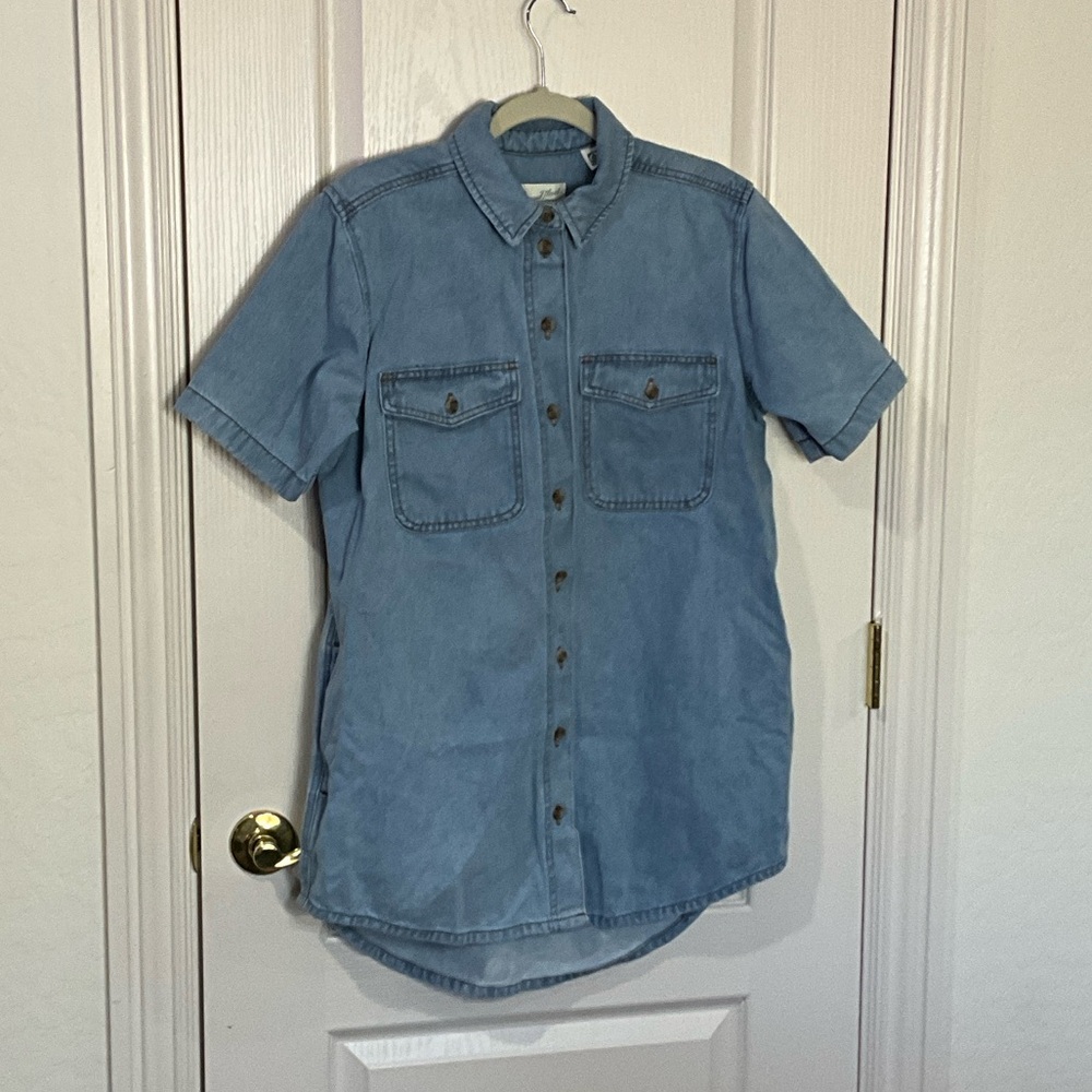 Universal Thread Women's Blue Denim Tunic w Side Pockets
